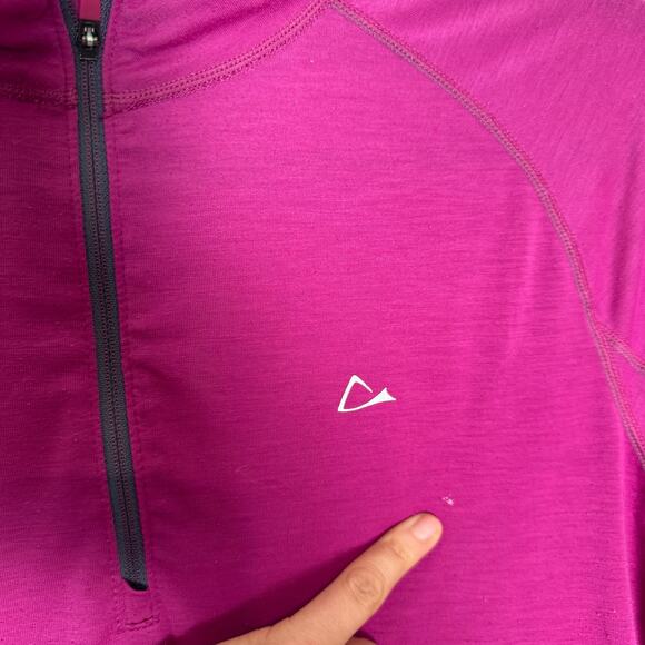 Paragon Top Womens Medium Merino Blend 1/4 Zip Long Sleeve Outdoors Wool Hiking - Picture 4 of 7